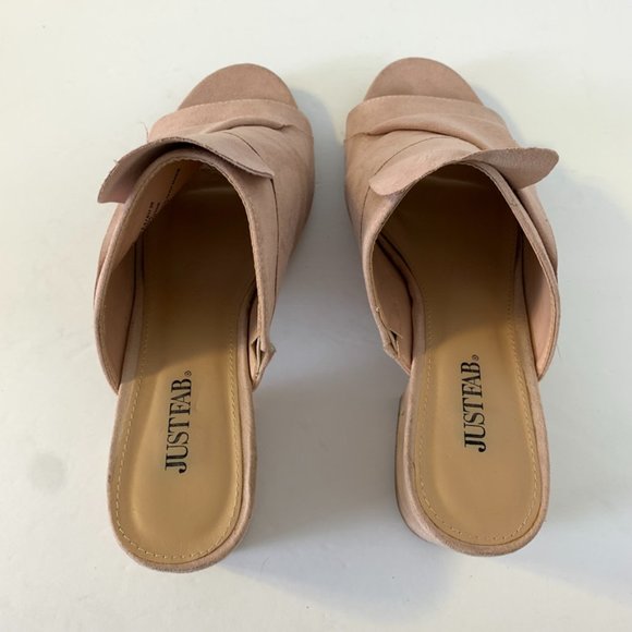 JustFab Blush Pink Minna Heeled Mule - Picture 6 of 10
